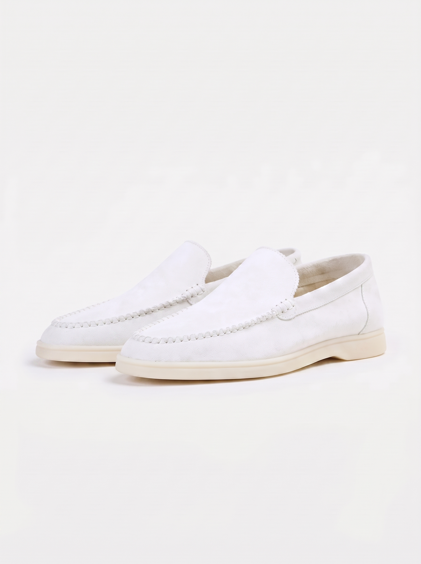 White Giorno Loafers