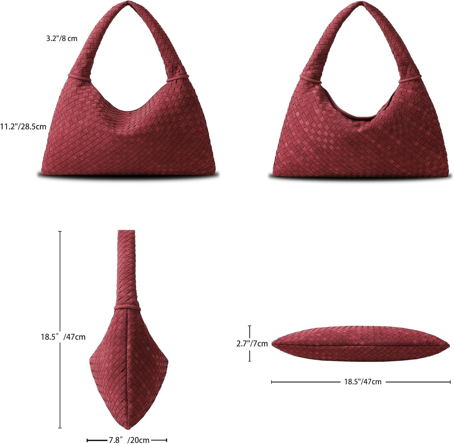 Large Braided Suede Tory Bag