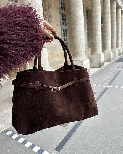 Angelina Large Suede Tote Bag