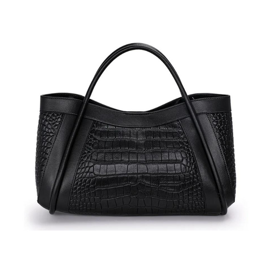 Adriana Croco Medium Genuine Leather Bag