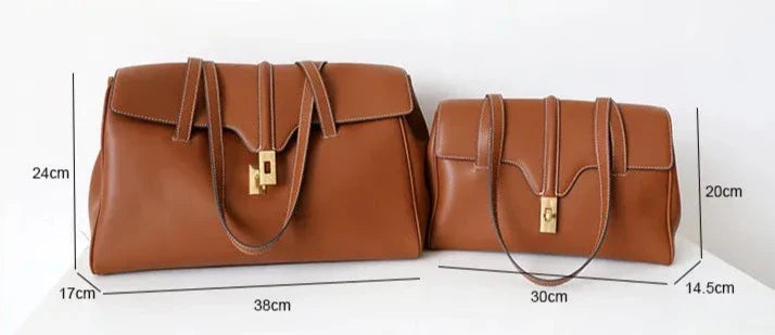 Lila Genuine Leather Tote Bag