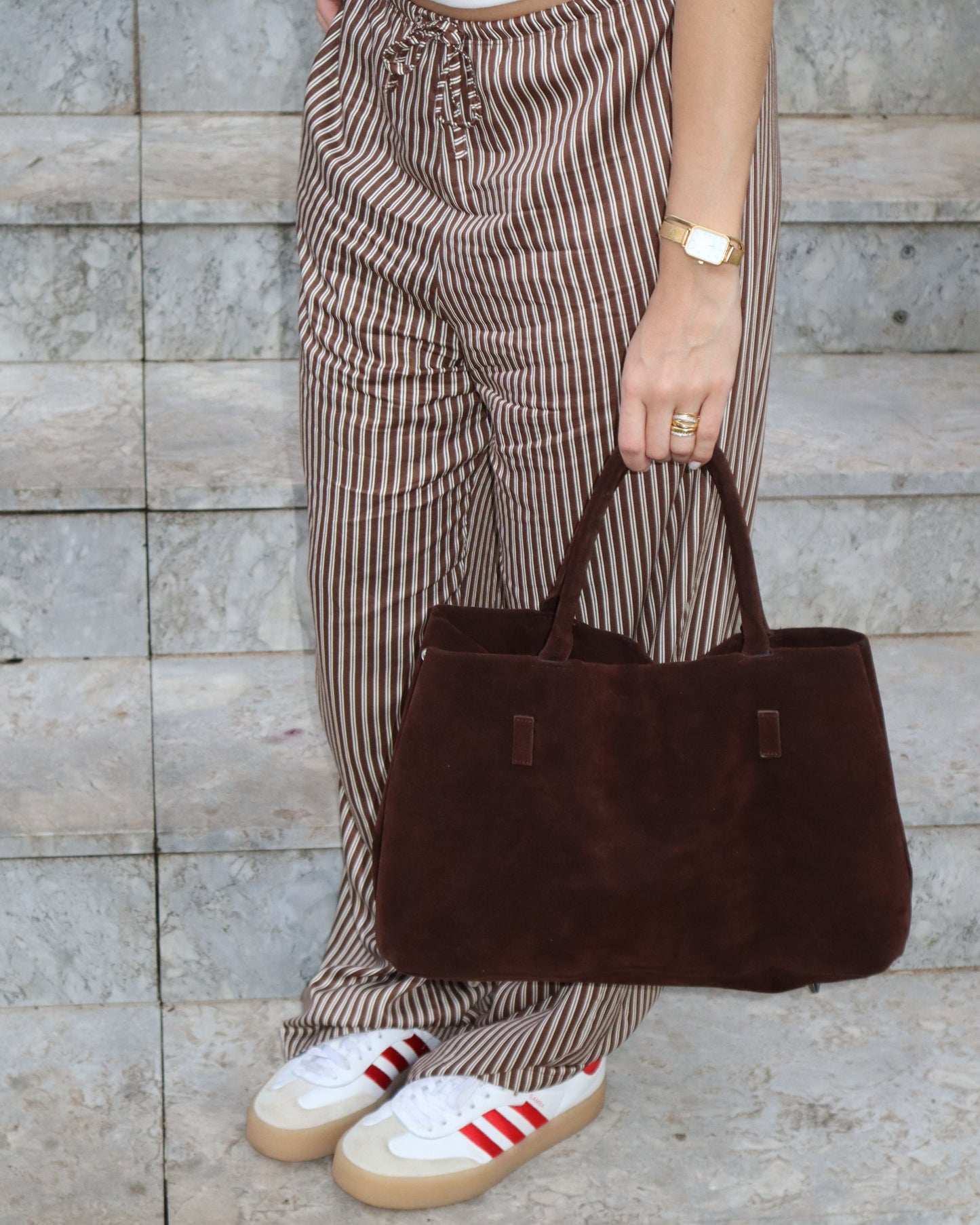 Angelina Large Suede Tote Bag