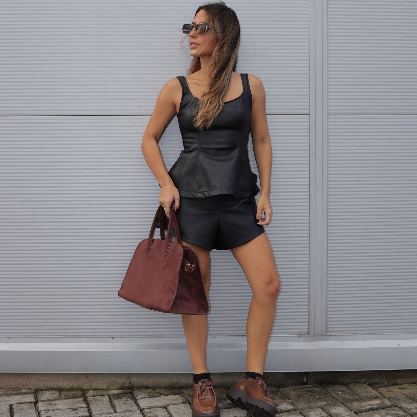Large Suede Carrie Bag