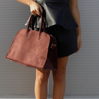 Large Suede Carrie Bag