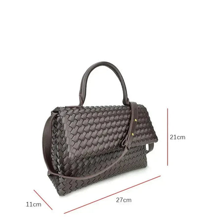 July Genuine Leather Braided Bag