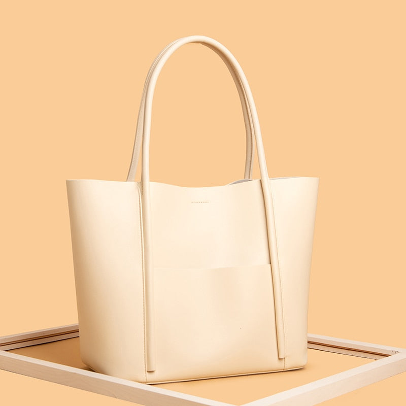 Large Genuine Leather Alessandra Bag