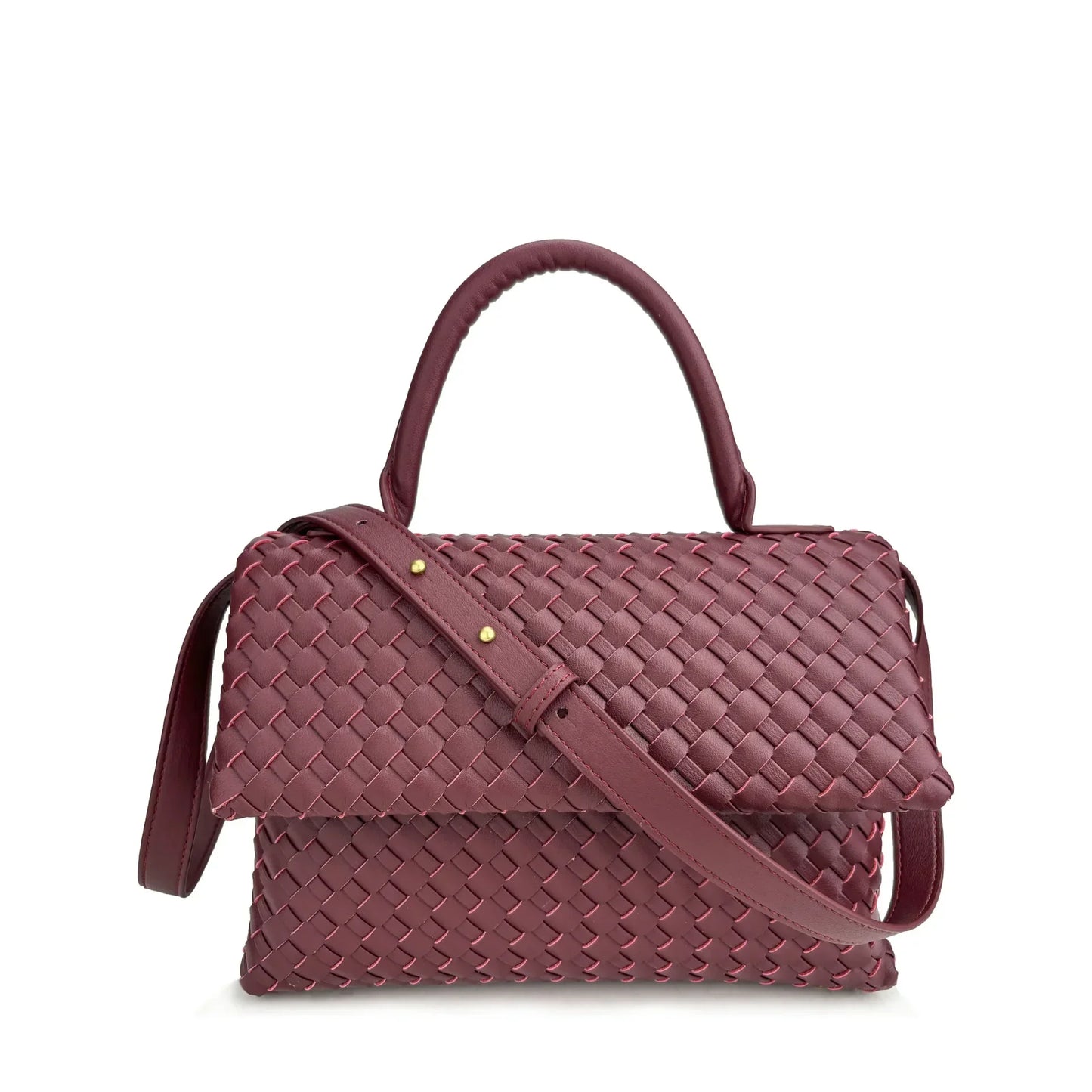 July Genuine Leather Braided Bag
