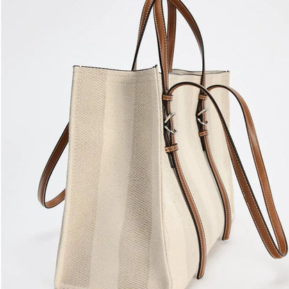 Pamela Medium Canvas Shoulder Tote Bag