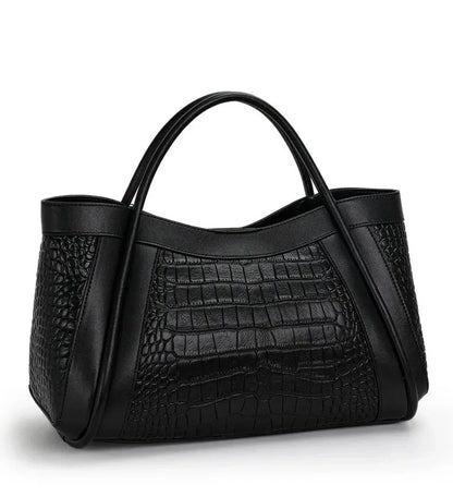 Adriana Croco Medium Genuine Leather Bag