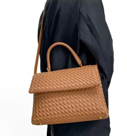 July Genuine Leather Braided Bag