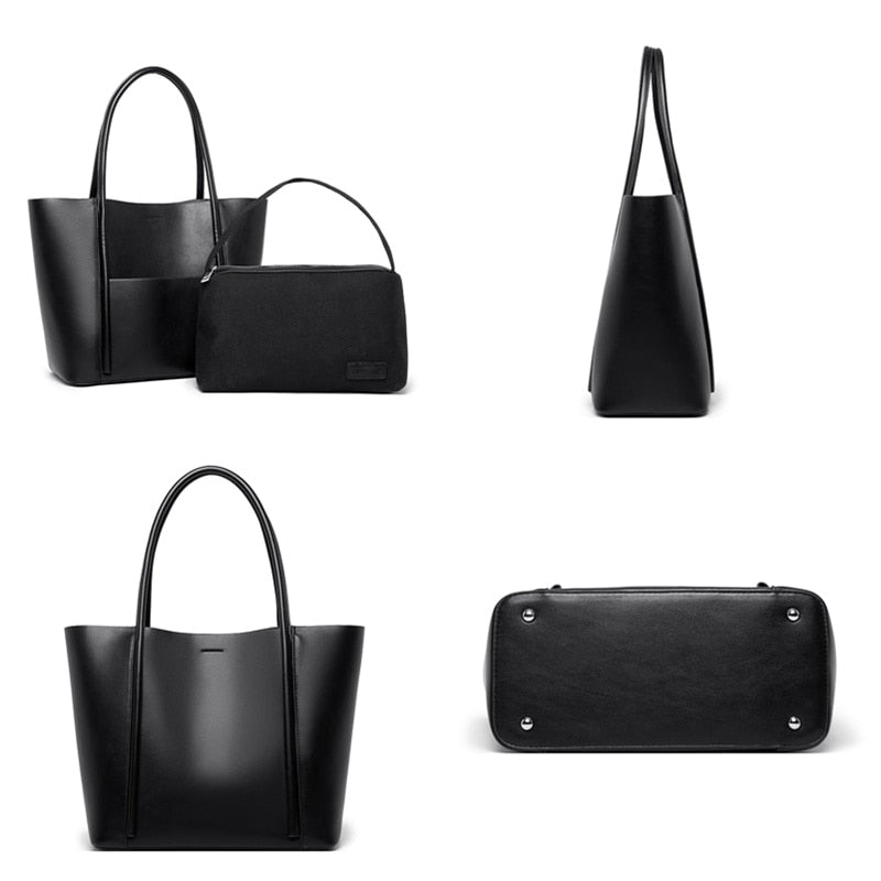 Large Genuine Leather Alessandra Bag