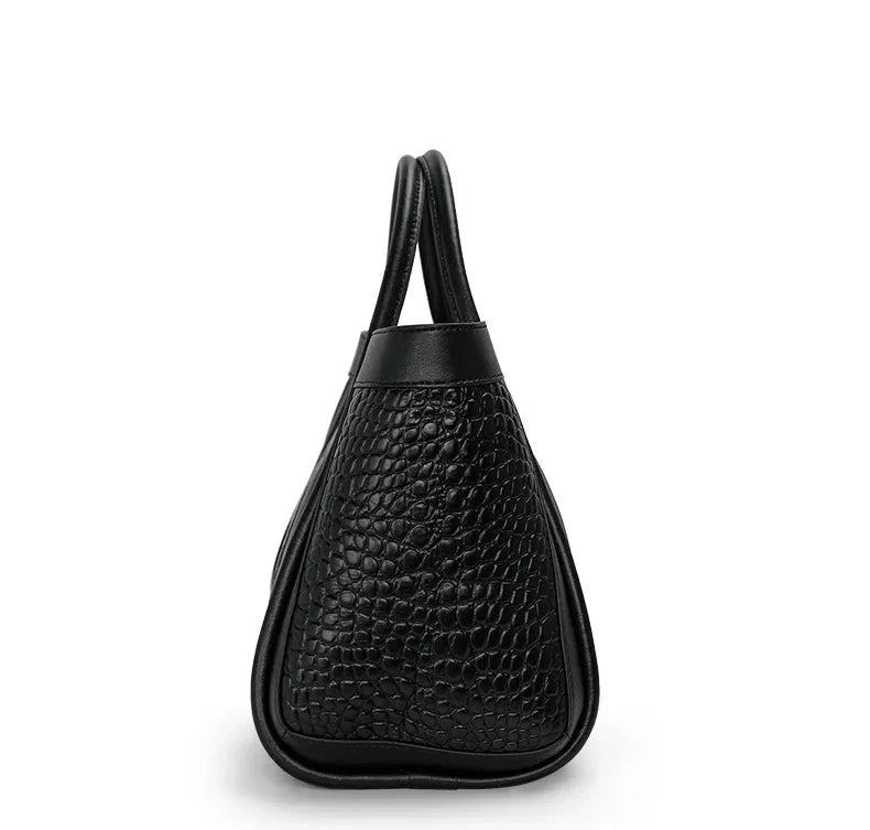 Adriana Croco Medium Genuine Leather Bag