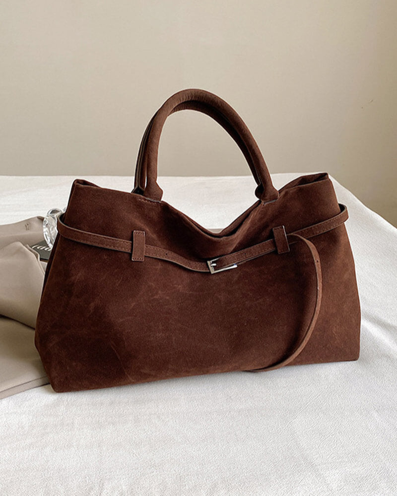 Angelina Large Suede Tote Bag