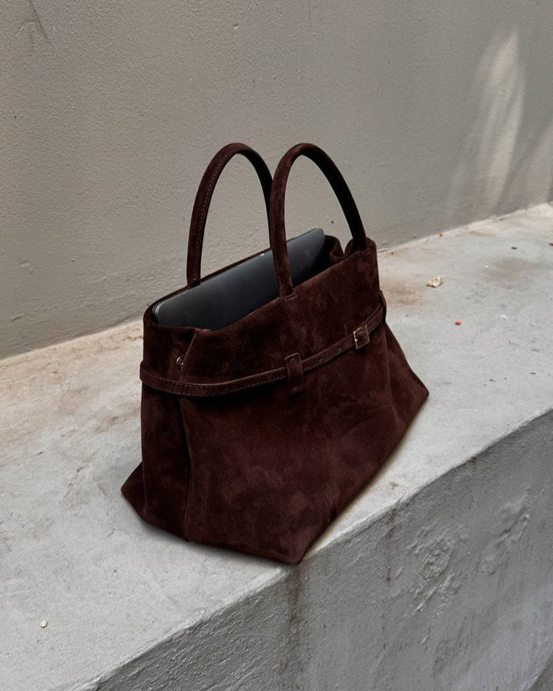 Angelina Large Suede Tote Bag