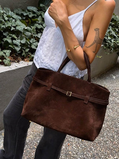 Angelina Large Suede Tote Bag