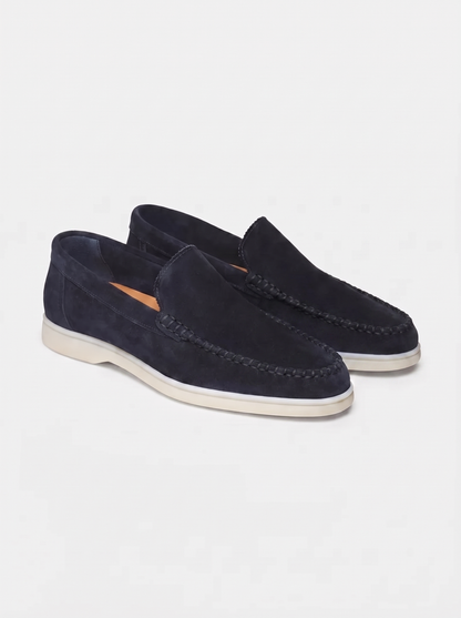 Navy Giorno Loafers