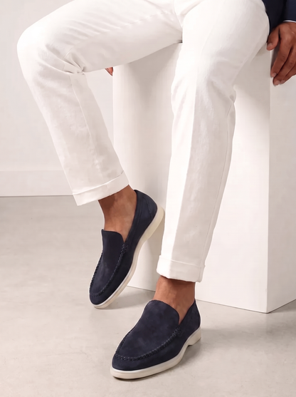 Navy Giorno Loafers