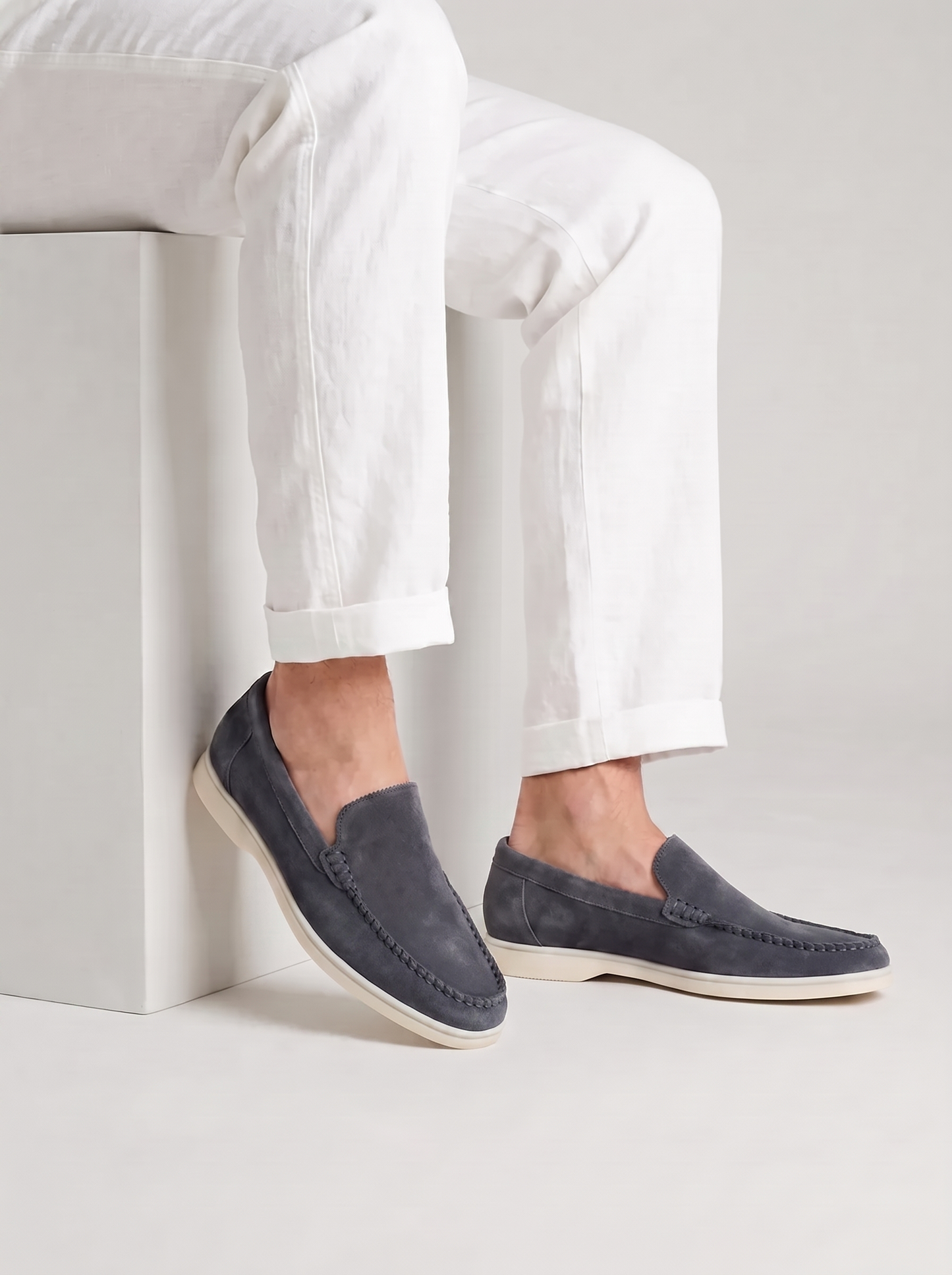 Steel Blue Giorno Loafers