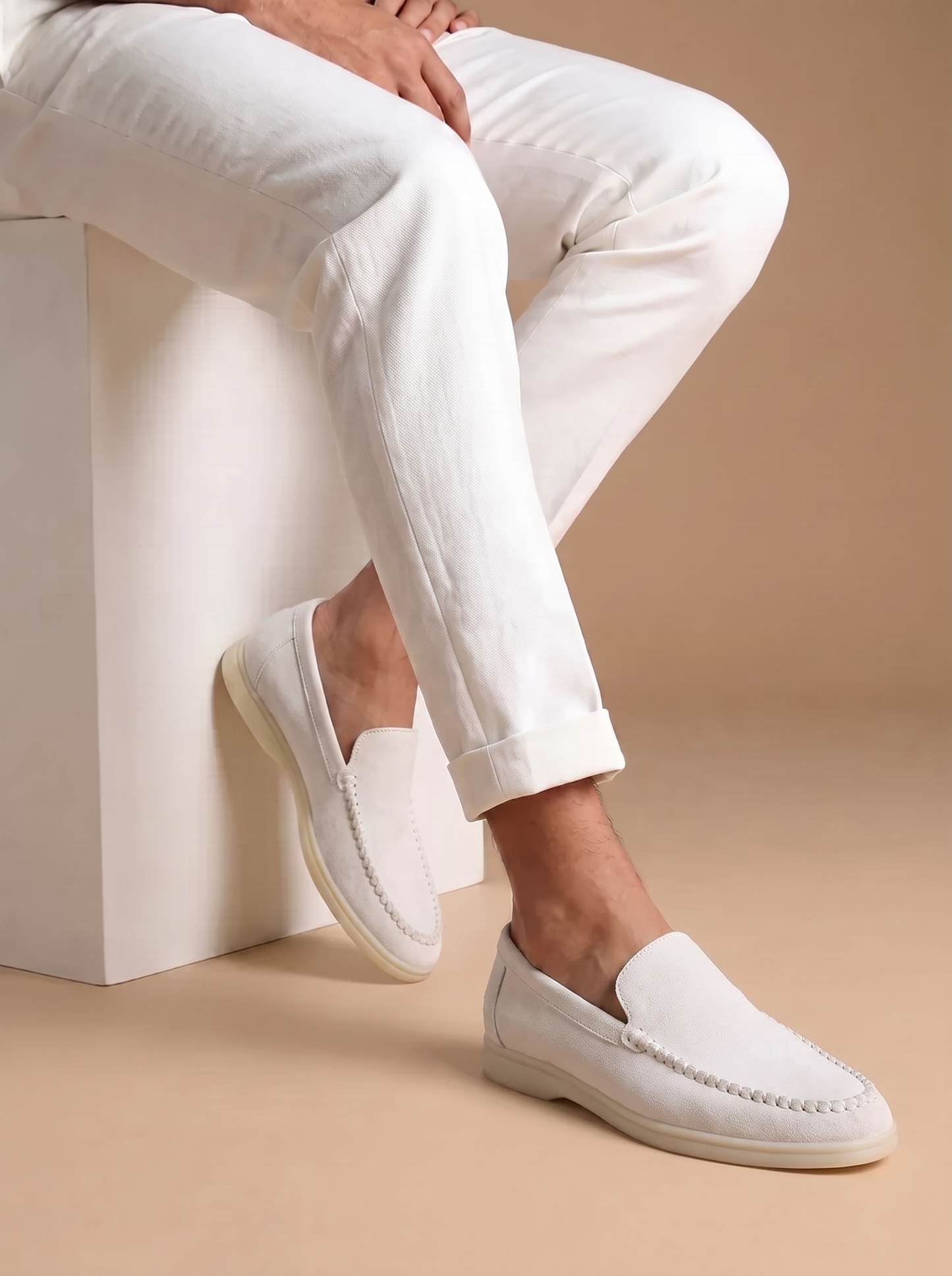 White Giorno Loafers