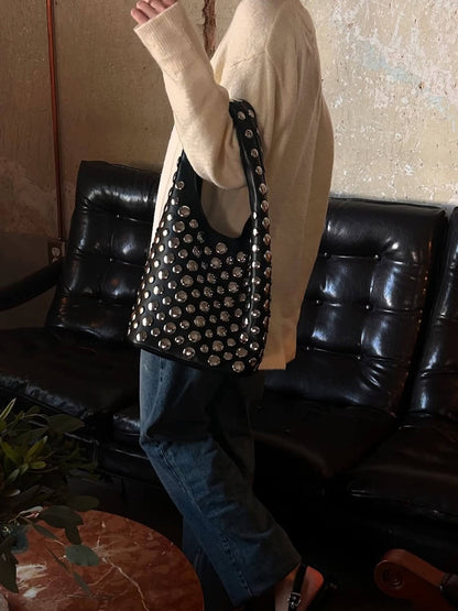 Alva Studded Bucket Bag