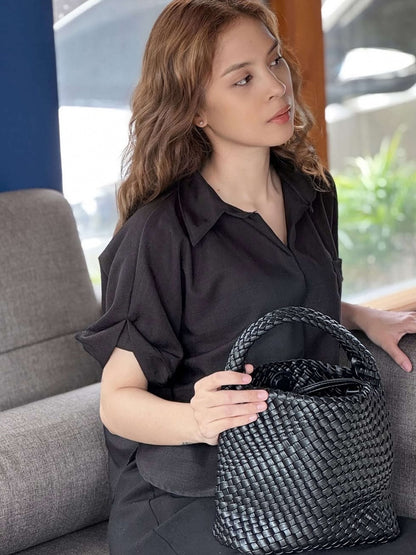 Leather Bag - Cara Woven Set