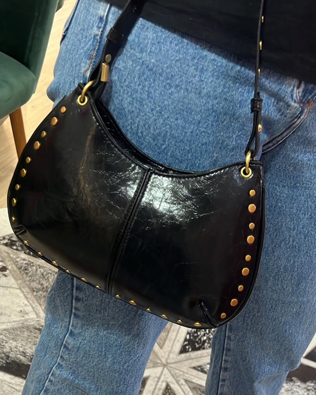 Claudia Bag with Gold Details