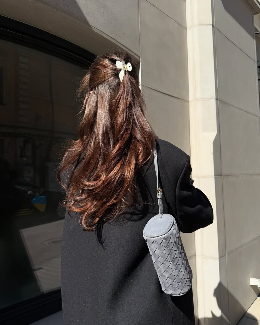 Eva Woven Suede Bag