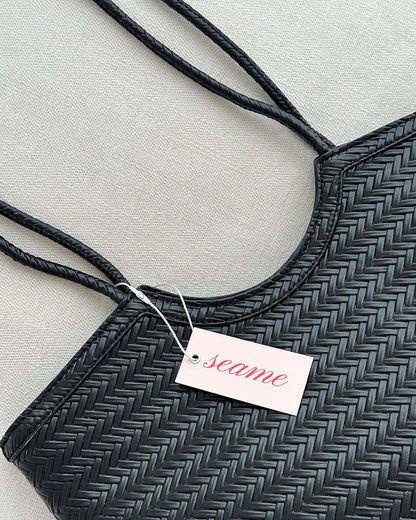 Rica Woven Faux Leather Bag